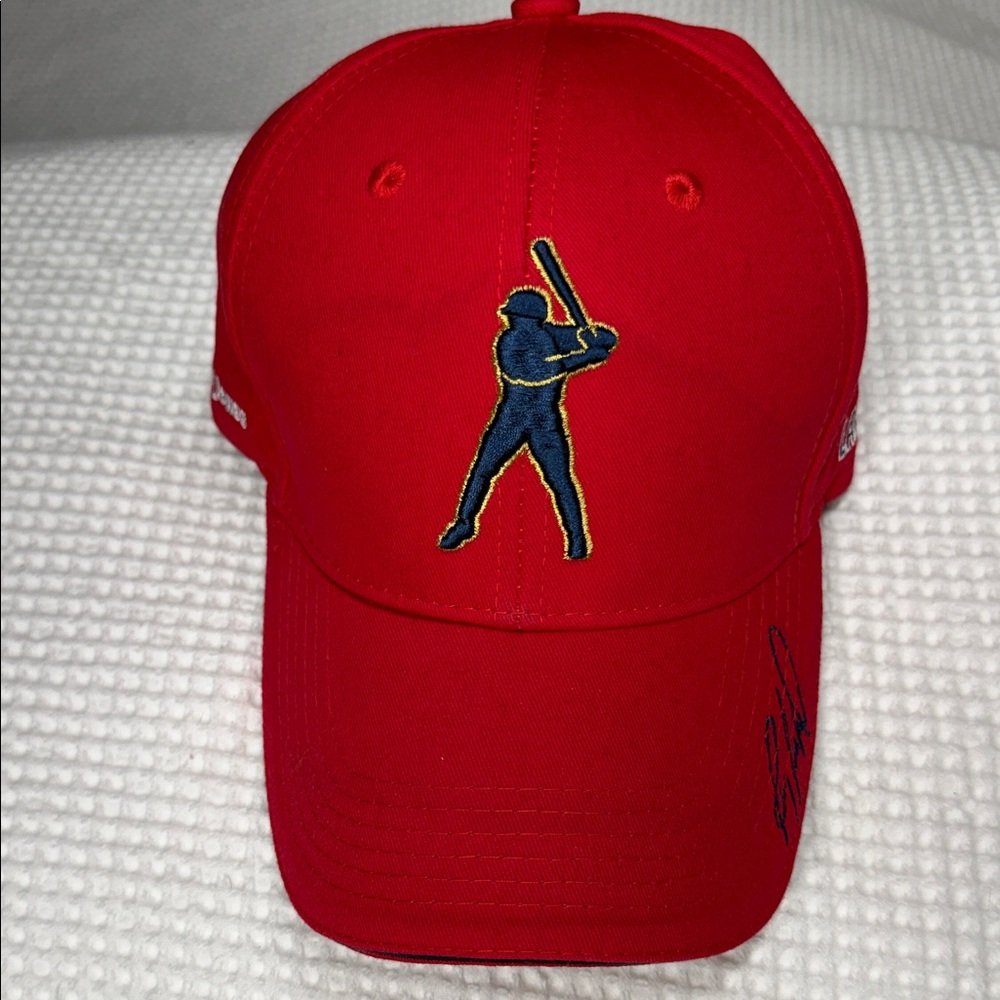 Red St. Louis Cardinals - Bruce Lankford #16Baseball Cap w/Embroidered Player